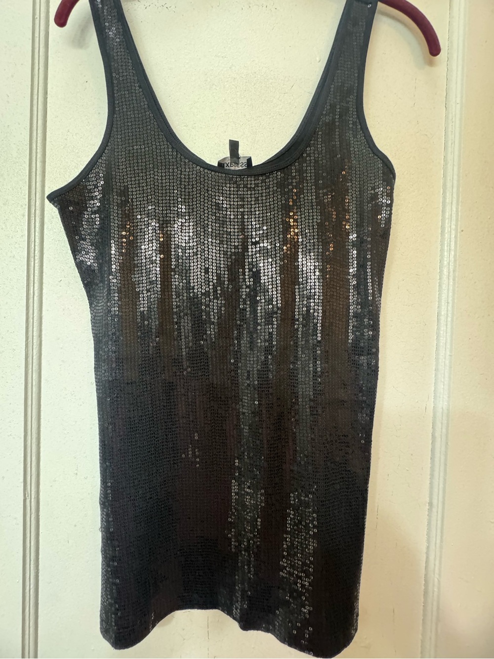 Express Black Sequin Tank Top